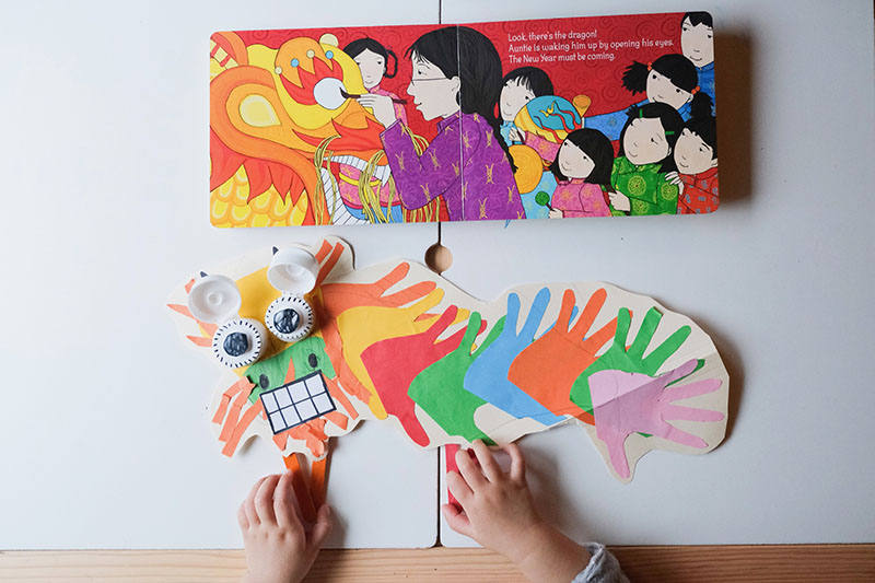 Chinese New Year Dragon With Blinking Eyes Toddler Craft